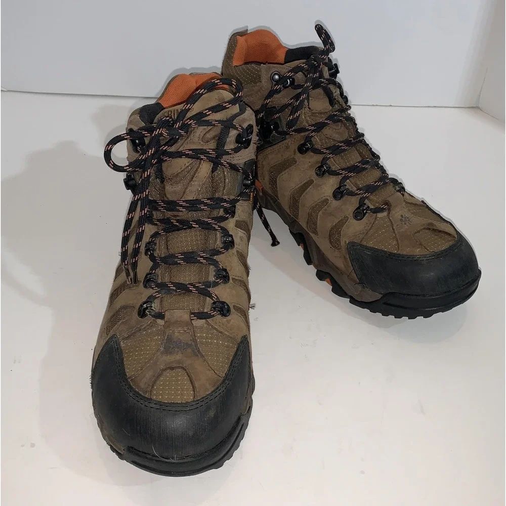 Wolverine Boots Mens Size 10.5 Brown Suede Gore Tex Hiking Waterproof Lace Up